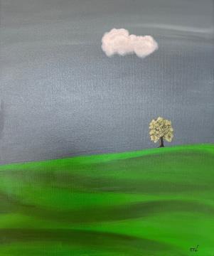 Drevo, (Akril-platno - 50x60) Marcela Kopitar